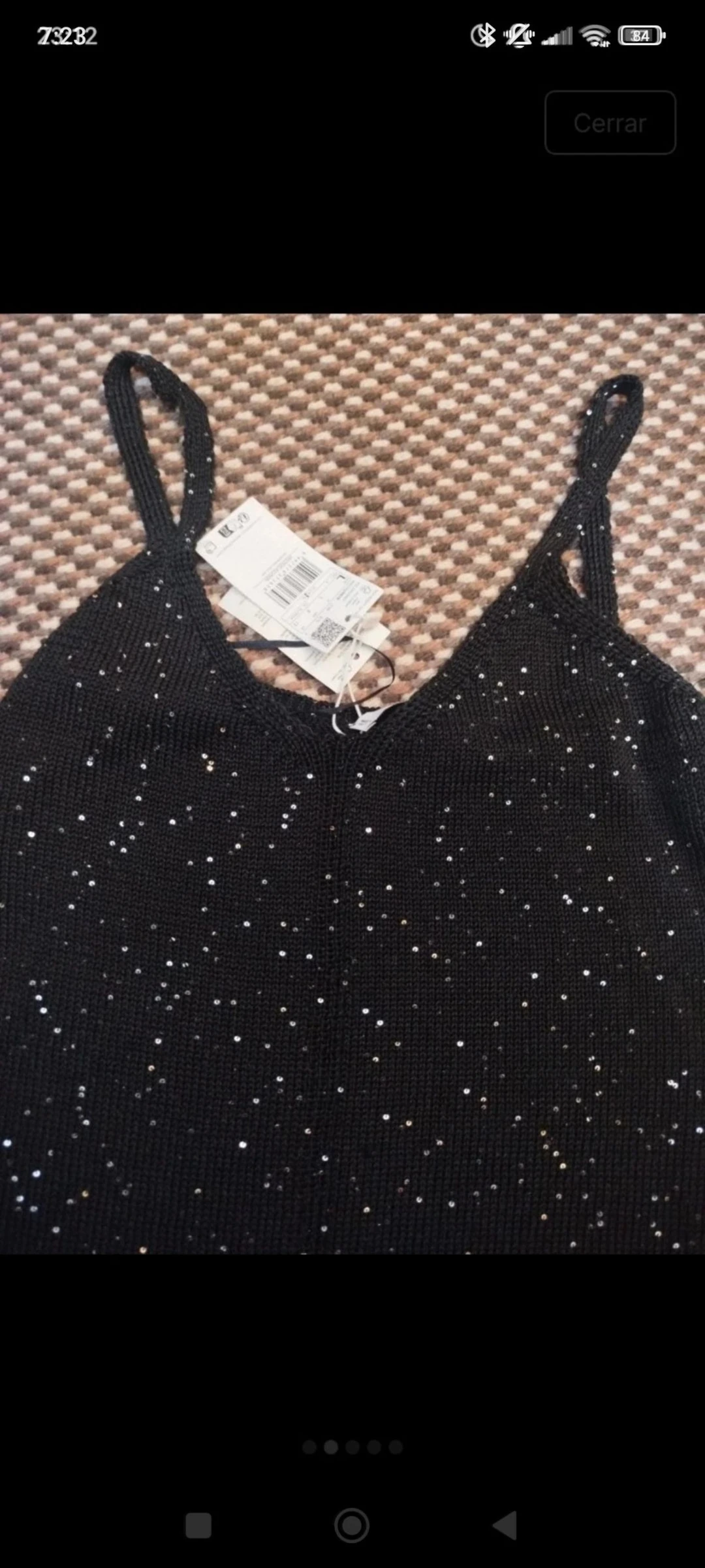Vestido negro de punto con lentejuelas t.l. mango. Sin estrenar – photo 2